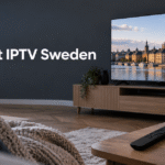 Best IPTV Sweden with Stockholm waterfront on a home television