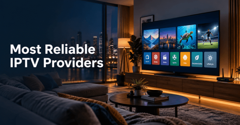 Most reliable IPTV providers on a modern home television